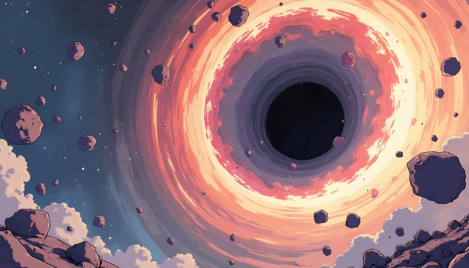 caer en un agujero negro